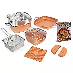 Best Original Copper Pan 11 Non-Stick Square Griddle Pan
