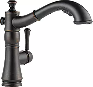 Best Handle Pull-Out Kitchen Faucet, Bronze
