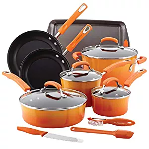 Best Rachael Ray 12 Piece Gradient Porcelain Enamel Cookware Set