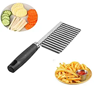Crinkle Cutter Wavy Chopper Cut Knife - Stainless Steel Wavy Slicer - Wavy Vegetable - Cutter Potato Cucumber Carrot -