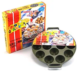 Good friend62 Takoyaki Snack Maker Japanese Cast Iron Pan 14 Separate Mold Holes
