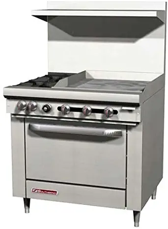 Southbend - S36D-1G - S-Series 36" Restaurant Range w/ 4 Burners & 12" Griddle