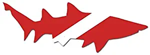 Shark Shaped Scuba Dive Flag Sticker Diving Decal - Sticker Graphic - Auto, Wall, Laptop, Cell Auto, Wall, Laptop, Cell Phone, Notebook, Bumper, Window, Truck