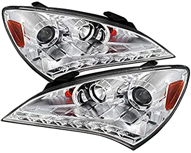 Carpartsinnovate For Hyundai 10-12 Genesis Coupe Clear LED DRL Projector Headlights Left+Right