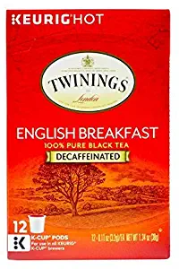 Twining English Breakfast Decaffeinated Black Tea, K-Cup, 12-Count