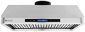 XtremeAir PX10-U36, 36", LED Lights, Baffle Filter W/Grease Drain Tunnel, 1.0mm Non-Magnetic Stainless Steel, Under Cabinet Mount Range Hood