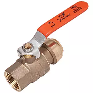 SharkBite 22186-0000LF 3/4" Push-To-Connect x Fnpt Ball Valve 3/4-Inch x 3/4-Inch Brass