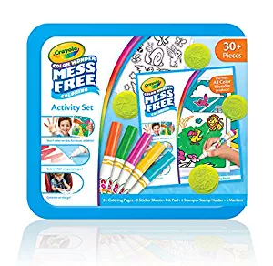 Crayola Color Wonder Mess Free Coloring Activity Set, Animals Arts & Crafts Gift for Kids & Toddlers 3 & Up, No Mess Markers, Stamps, Stickers & Coloring Pages, 30+ Pieces