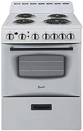 Avanti ERU240P0W White 24 Inch Electric Freestanding Range