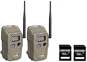 Cuddeback CuddeLink J Long Range IR J-1521 Trail Camera 2 PC Set with 2 SD 32 GB Memory Cards