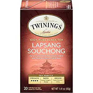 Twinings of London Lapsang Souchong Black Tea Bags, 20 Count (Pack of 6)