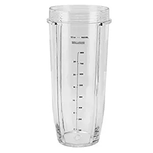 Replacement 32oz Cup for 1000W Nutri Ninja Blender Auto iQ 32 Ounce Cup/ninja pro blender cups BL450/BL455/BL456/BL480/BL490/BL640/BL680/intelli sense ct682sp cup/ninja intelli-sense blender cup