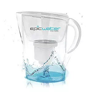 Epic Pure Water Filter Pitcher | 100% BPA-Free | Removes Fluoride, Lead, Chromium 6, PFOS PFOA, Heavy Metals, Microorganisms, Pesticides, Chemicals, Industrial Pollutants & More | 3.5L (White)