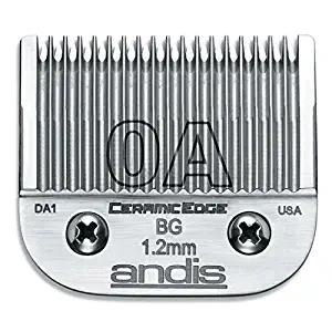 Andis 64470 CeramicEdge Carbon-Infused Steel Detachable Clipper Blade, Size 0A, 3/64-Inch Cut Length