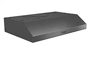 Broan BCDF130BLS Glacier Convertible Range Hood, 30-Inch 300 CFM 1.2 Sones, Black Stainless Steel