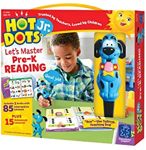 Educational Insights Hot Dots Jr. Let's Master Pre-K Reading Set, Homeschool, 2 Books & Interactive Pen, 100 Math Lessons, Ages 3+