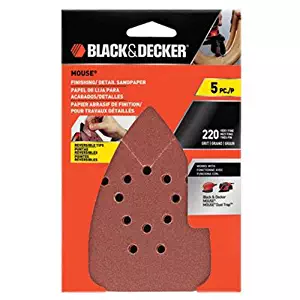 BLACK+DECKER BDAM220 220G Mouse Sandpaper, 5-Pack