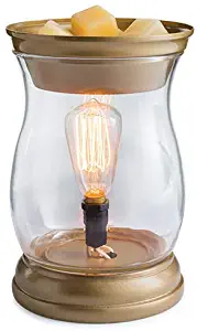 CANDLE WARMERS ETC. Edison Style Illumination Fragrance Warmer- Light-Up Warmer for Warming Scented Candle Wax Melts and Tarts or Essential Oils to Freshen Room, Hurricane