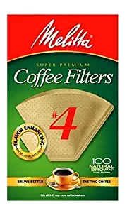 Melitta Cone Coffee Filters, Natural Brown #4, 100 Count (Pack Of 3)