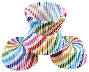 LetGoShop Baking Cups- Disposable Cupcake Liners Muffin Paper Cups Pack of 100 (Rainbow)