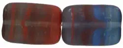 Czech Polished Rectangle Table Cut Beads 12/8mm HurriCane Glass