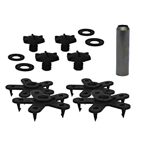 Eagle Klaw - Floor Mat Clips Set of Anti-Slip Fixing Retainers for Car Mats - Made in USA - Black - Pack of 4 for 2 Mats + 3/8" Cutter