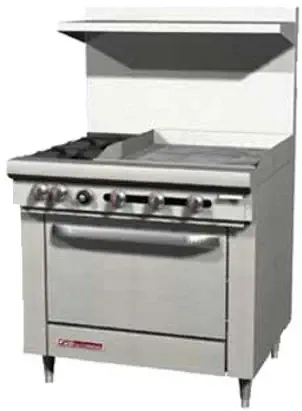 Southbend - S36D-2G - S-Series 36" Restaurant Range w/ 2 Burners & 24" Griddle