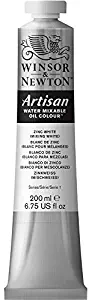 Winsor & Newton 1537748, Zinc (Mixing White) Artisan Water Mixable Oil Colour Paint, 200ml Tube, 200-ml