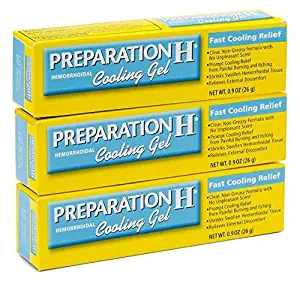Preparation H Hemmorhoidal Cooling Gel, .9 Ounce Boxes (Pack of 3)