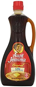 Aunt Jemima Pancake Syrup Lite, 24 oz - 2 Pack