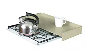 Camco RV Stove Top Cover, Universal Fit, Add Extra Counter Space To Your Camper Or RV (Almond)