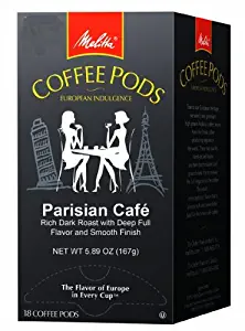 Melitta Coffee Pods, Parisian Café Blend Coffee, Dark Roast, Single Cup, 18 Count (Pack of 4)