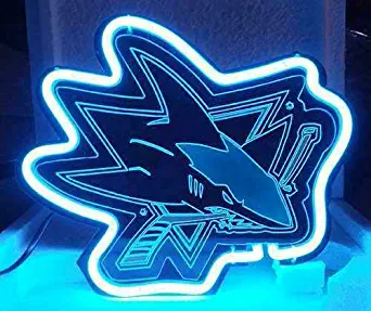 Queen Sense 14"x10" SJ Sharks Neon Sign Light 3D Carved Man Cave Bar Pub Beer Handcrafted Lamp TD07