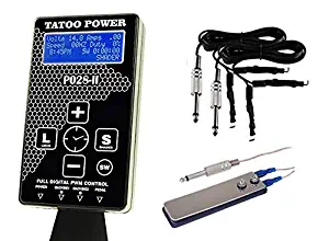 New 4th Generation P028-II Dual Tattoo Power Supply w/ 1 Foot Pedal 2 Clip Cords