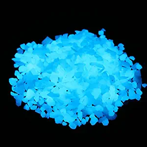 Glow in The Dark Decorative Gravel,Fish Tank Aquarium Gravel,Glow Rocks Stones for Fairy Garden and Home (5-8mm, Sky Blue)