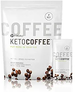 It works Keto Coffee KetoCoffee 15 Individual Servings Per Bag, 15.31 Grams Proprietary Ketogenic Blend New Formula!