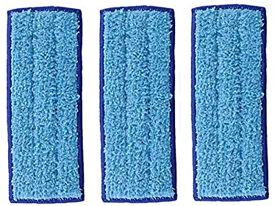 LICORNE Mop Heads Washable Mopping Pads for IRobot Braava Jet 240 241 Mop Pads, Reusable Blue Wet Pads Sweeping 3 Pcs
