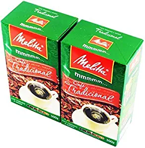 Melitta Traditional Roasted and Ground Coffee 17.6oz | Café Tradicional Torrado e Moído 500g (Pack of 02)