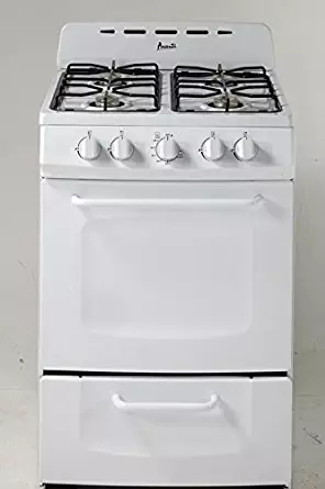 Avanti GR024POW 24" Freestanding Gas Range Cooktop, White