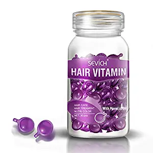 SEVICH Hair Vitamin Serum Capsule - 2020 New Hair Moisturizing Essence Formula, with Vitamins A C E Vitamin B5, Argan Macadamia Avocado Oils, Repair Damaged Hair