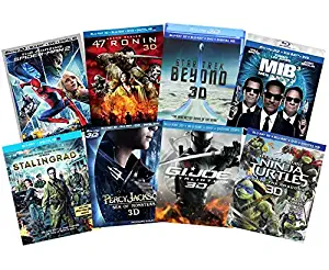 Ultimate Action & Adventure 8-Movie Blu-ray 3d Collection: Amazing Spider-Man 3 / Men in Black 3 / Percy Jackson: Sea of Monsters / 47 Ronin / Star Trek: Bey/ Stalingrad / TMNT / G.I. Joe: Retaliation