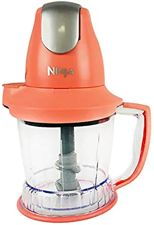 Ninja Storm Food Processor Blender Master Bowl 450W Motor Power Pod with Total Crushing Technology BPA-Free Pitcher Peach QB751Q (Renewed)