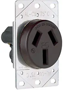 Legrand - Pass & Seymour 3890CC6 Flush Outlet 50-Amp 125-volt/250-volt Three Pole Three Wire