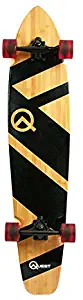 Quest QT-NSC44C The Super Cruiser The Original Artisan Bamboo and Maple 44" Longboard Skateboard,Black