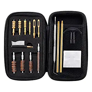 BOOSTEADY Universal Handgun Cleaning kit .22.357.38,9mm.45 Caliber Pistol Cleaning Kit Bronze Bore Brush and Brass Jag Adapter