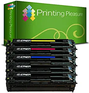 Printing Pleasure 5 (1 Set + 1 Black) Compatible 201A Toner Cartridges for HP Color Laserjet Pro MFP M277DW, MFP M277N, MFP M274N, M252DW, M252N - Black/Cyan/Magenta/Yellow, High Yield