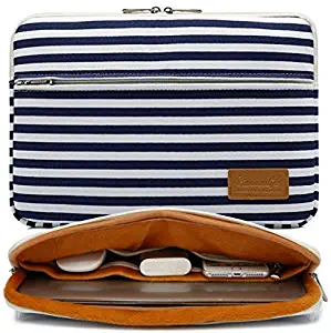 Canvaslife Breton Stripe Pattern 360 Degree Protective Waterproof Laptop Sleeve 15 Inch 15 Case and 15.6 Laptop Bag