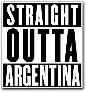 CUSTOMI ARGENTINA Straight Outta Series Custom Decal Sticker for Car Truck Macbook Laptop Air Pro Vinyl