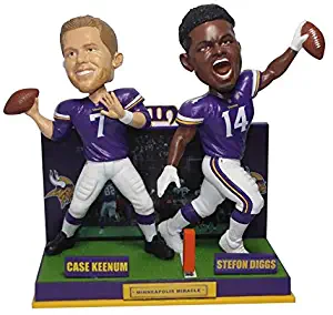 FOCO Case Keenum & Stefon Diggs Minnesota Vikings Minneapolis Miracle Bobblehead NFL