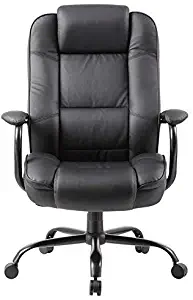 Boss Office Products Heavy Duty Executive Chair with 350lbs Weight Capacity in Black